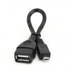 Кабель USB 2.0 OTG Cablexpert A-OTG-AFBM-001, USBAF/Micro-BM,, пакет, 0.15 м