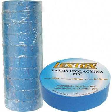 Лента изоляционная ПВХ LEXTON голубая 25m/19mm оптом