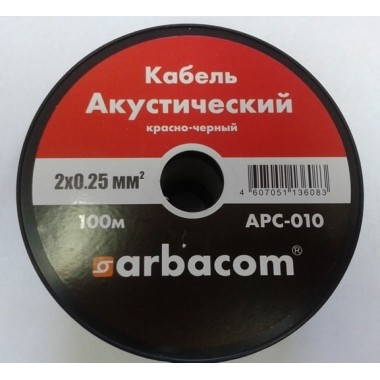 Акустический кабель 2х0.25кв.мм 100м на бобине(красно-черный) APC-010 оптом