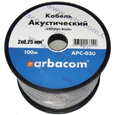 Акустический кабель 2x0.25мм.кв. 100м (прозрачный с синей полосой) APC-030 оптом