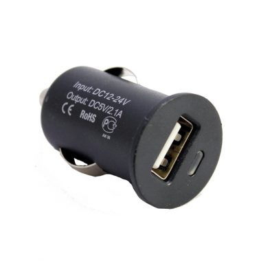 USB-A адаптер ( гнездо 2.1 А) в Авто 12 - 24 В прикуриватель, черный, с индикатором APP-426 оптом