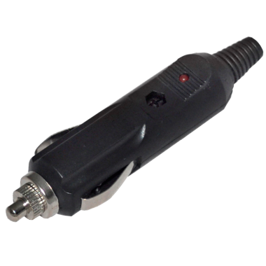 Авто-прикуривателя штекер, на кабель D7.0мм, с  предохранителем, с LED индикатором APP-402 оптом