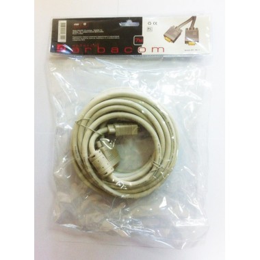 Шнур VGA(15pin) штекер - VGA(15pin) штекер 7м, 2 феррита, OD8.4мм (в ПВХ упаковке) APH-265-7 оптом Шнур VGA(15pin) штекер - VGA(15pin) штекер 7м, 2 феррита, OD8.4мм (в ПВХ упаковке) APH-265-7 оптом