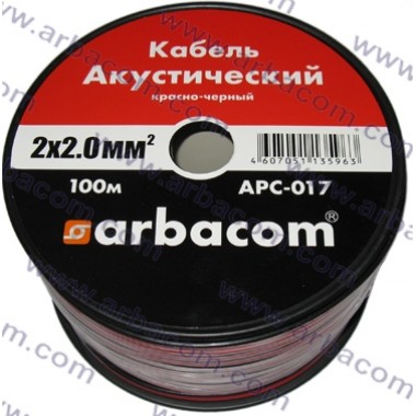 Акустический кабель 2х2.0кв.мм 100м на бобине (красно-черный) APC-017 оптом