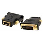 DVI-D (24+1) штекер - HDMI гнездо (пластик-золото, ПВХ-упаковка) APP-363