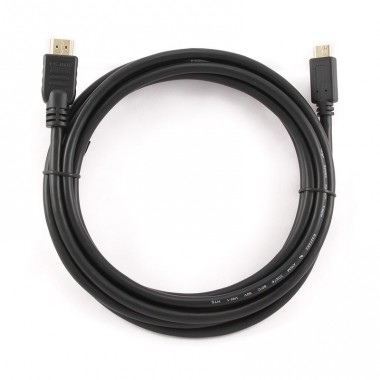 Кабель HDMI-miniHDMI Gembird/Cablexpert, 19M/19M, , v1.4, 3D, Ethernet, черный, позол.разъемы, экран, пакет  3 м оптом
