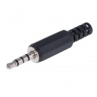 3.5мм 4-контакта(видео+стерео) штекер, на кабель (6гр.пластик-никель) (D5мм) APP-145