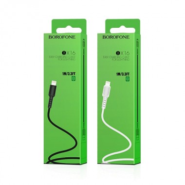 Кабель Borofone BX16 USB (m)-Type-C (m) 1.0м 2.0A силикон,белый  оптом