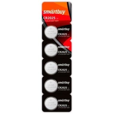 Батарейка SmartBuy CR2025 BL-5 оптом Батарейка SmartBuy CR2025 BL-5 оптом