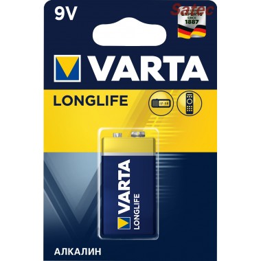 Батарейка VARTA LONGLIFE 9V BL-1 оптом Батарейка VARTA LONGLIFE 9V BL-1 оптом