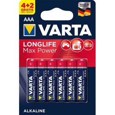 Батарейка VARTA LONGLIFE MAX POWER LR03 BL-4+2 оптом Батарейка VARTA LONGLIFE MAX POWER LR03 BL-4+2 оптом