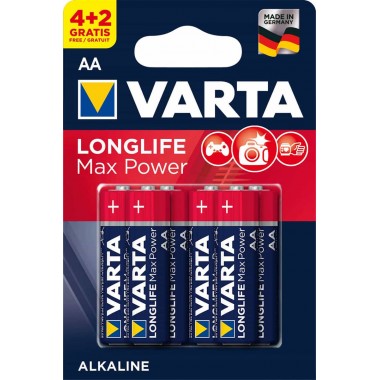 Батарейка VARTA LONGLIFE MAX POWER LR6 BL-4+2 оптом