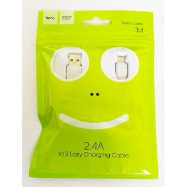 Кабель HOCO X13 USB - micro USB Type-C ,1 метр,белый оптом Кабель HOCO X13 USB - micro USB Type-C ,1 метр,белый оптом
