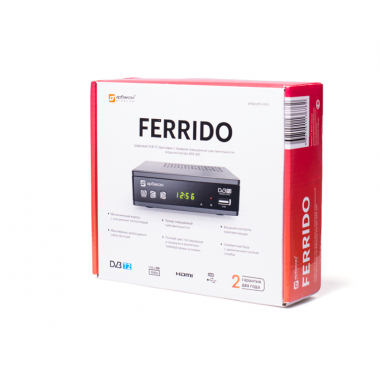 Эфирный ресивер FERIDO DVB-T2(металл, дисплей, кнопки) оптом