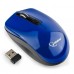 Мышь беспроводная Gembird MUSW-400-B, 2.4ГГц, синий, бесшумный клик, 3 кнопки+колесо-кнопка, 1600 DPI, батарейки в комплекте, блистер оптом