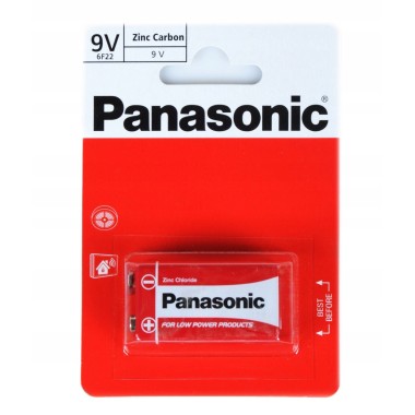 Батарейка Panasonic Крона 6F22 BL1 Zinc Carbon 1.5V (12/60)  оптом