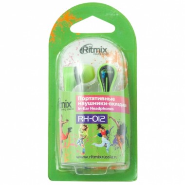 Наушники Ritmix RH-012,зеленые оптом Наушники Ritmix RH-012,зеленые оптом