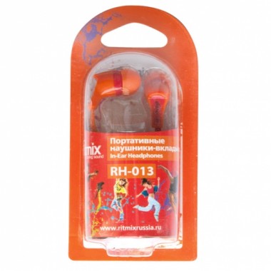Наушники Ritmix RH-013,оранж/красн оптом Наушники Ritmix RH-013,оранж/красн оптом