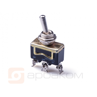Тумблер 3 контакта ON-OFF-ON 250V,10A черный (KN103) "1122" CY06C3 DB оптом Тумблер 3 контакта ON-OFF-ON 250V,10A черный (KN103) "1122" CY06C3 DB оптом