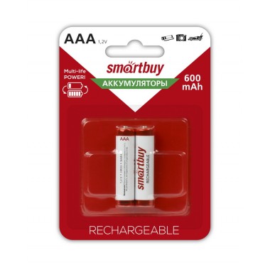 Аккумулятор Smartbuy AAA/2BL NiMh 600 mAh оптом Аккумулятор Smartbuy AAA/2BL NiMh 600 mAh оптом