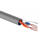 Кабель UTP 2PR кабель 24AWG(0.51mm solid) ССА 30%Сu CAT5e  305м (серый ПВХ) АРС-063