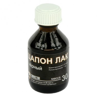 Цапон лак чёрный 30 мл. оптом